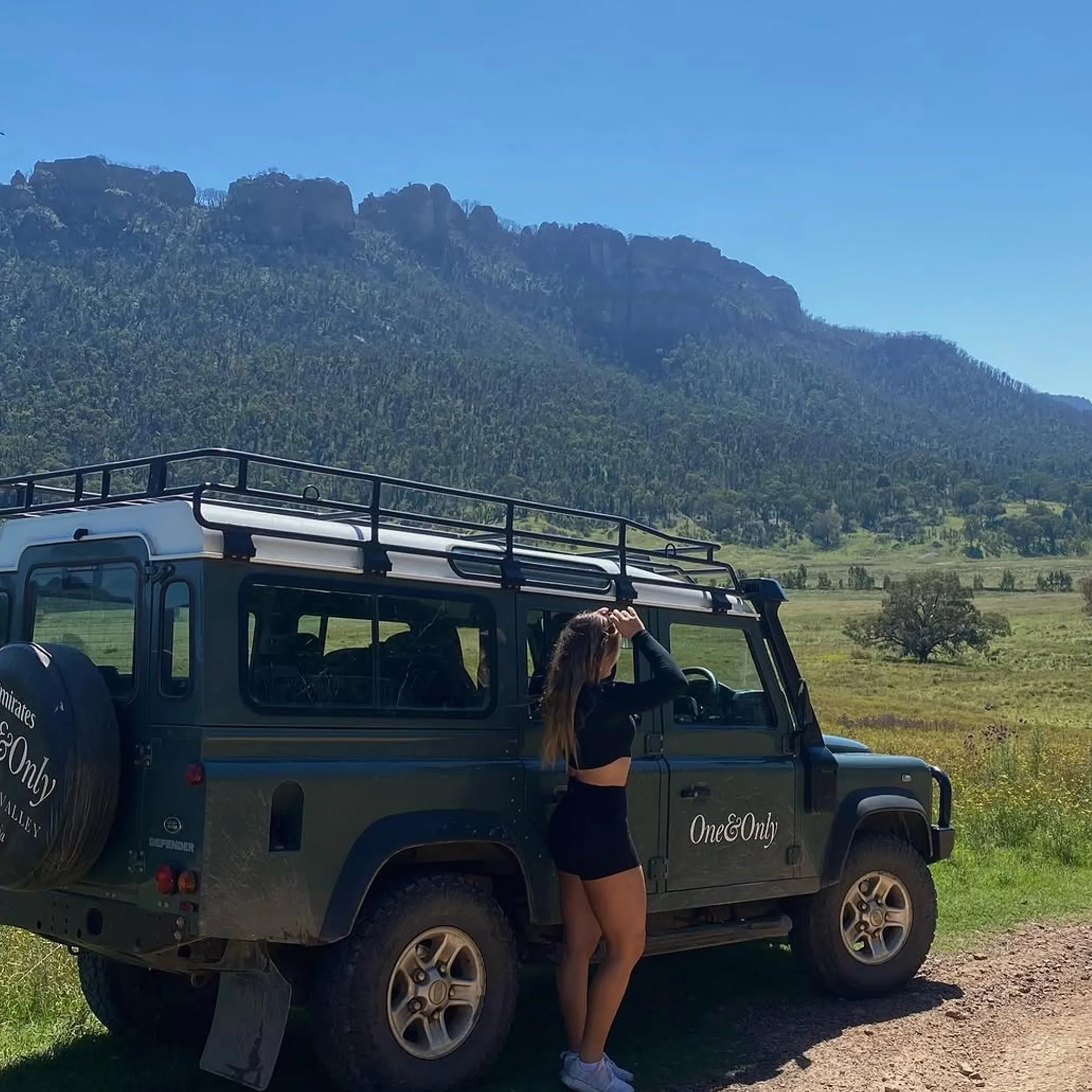 one&only vehicle in wolgan valley landscape